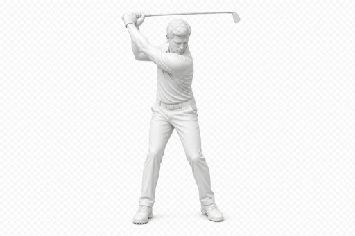 Golfer at top of swing (TOP)